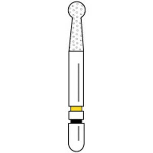 Two Striper Ztech FG #125NZX Round Diamond Bur for Zirconia Adjustment, 3/Pk
