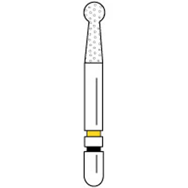 Two Striper Ztech FG #125NZX Round Diamond Bur for Zirconia Adjustment, 3/Pk