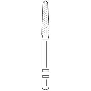 Two Striper Ztech FG #L770.8ZX Long Shank Round End Taper Diamond Bur for Zirconia Adjustment, 3/Pk