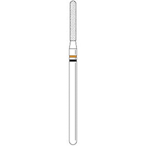 Two Striper Ztech HP #X590.12ZF Cylinder Round End Diamond Bur, 1/Pk