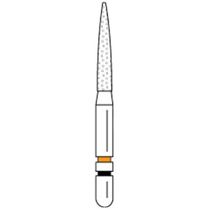 Two Striper Ztech FG #260.8ZF Flame Shaped Diamond Bur for Zirconia Adjustment, 5/Pk