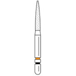 Two Striper Ztech FG #L260.8ZF Long Shank Flame Shaped Diamond Bur for Zirconia Adjustment, 5/Pk