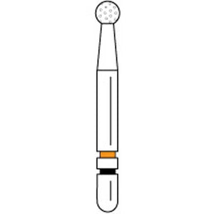 Two Striper Ztech FG #L125ZF Long Shank Round Diamond Bur for Zirconia Adjustment, 5/Pk