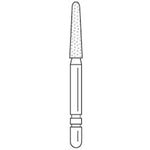 Two Striper Ztech FG #L770.8ZM Long Shank Round End Taper Diamond Bur for Zirconia Adjustment, 5/Pk