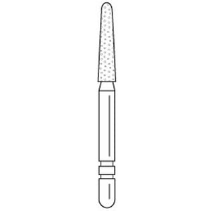 Two Striper Ztech FG #L770.8ZM Long Shank Round End Taper Diamond Bur for Zirconia Adjustment, 5/Pk