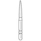 Two Striper Ztech FG #260.8ZM Flame Shaped Diamond Bur for Zirconia Adjustment, 5/Pk