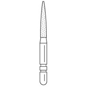 Two Striper Ztech FG #260.8ZM Flame Shaped Diamond Bur for Zirconia Adjustment, 5/Pk