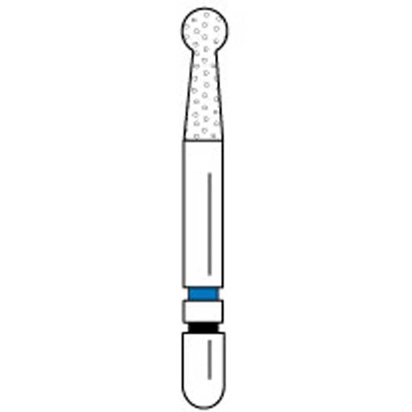 Two Striper Ztech FG #125NZM Round Diamond Bur for Zirconia Adjustment, 5/Pk