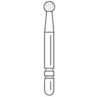 Two Striper Ztech FG #L125ZM Long Shank Round Diamond Bur for Zirconia Adjustment, 5/Pk