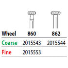 Two Striper FG #862 Coarse Wheel shaped Diamond Bur. Pack of 5