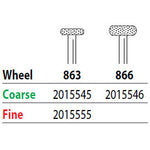 Two Striper FG #866 Coarse Wheel shaped Diamond Bur. Pack of 5