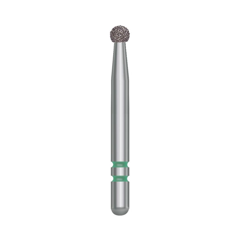 Two Striper FG #120 Coarse Diamond Bur, Round. Pack of 5