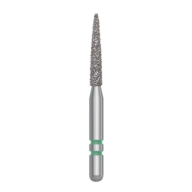 Two Striper FG #260.8 Coarse Diamond Burs, Flame shaped. Pack of 5