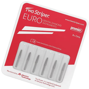 Two Striper Euro FG #801-023 Coarse Diamond Bur, Ball, 5/Pk