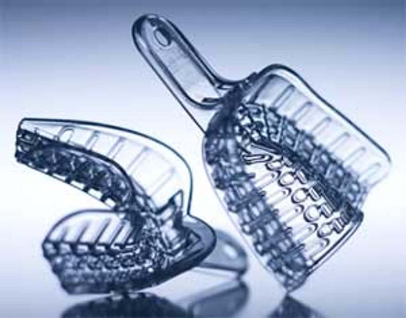 President Clear #6 Small Lower Full Arch Plastic Impression Trays, 12/Pk | SurgiMac Dental Supply