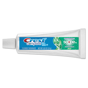 Crest Complete Multi-Benefit Whitening+Scope Toothpaste, Mint, 0.85 oz, 72 tubes/cs 80691656