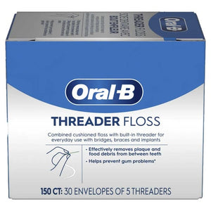 Oral-B Threader Floss - 150 Pre-Threaded Threaders 80775811