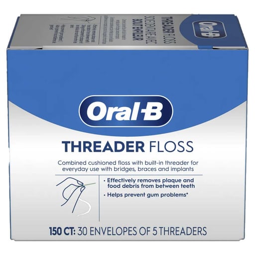 Oral-B Threader Floss - 150 Pre-Threaded Threaders 80775811