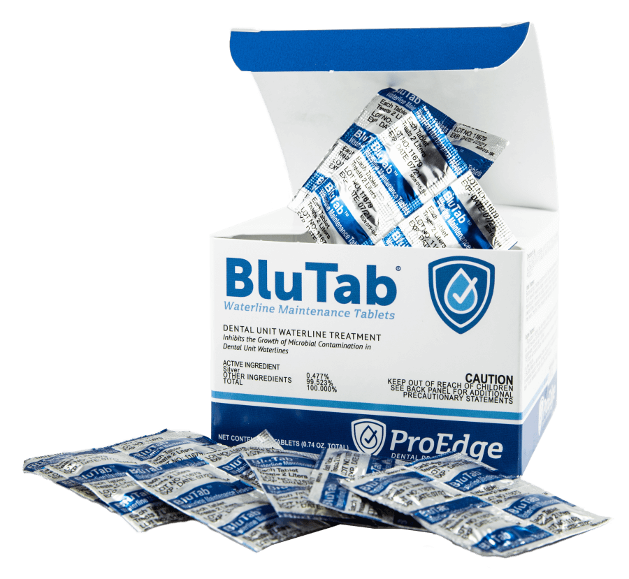 ProEdge BluTab Waterline Maintenance Tablets 750 mL, 50/Pk | SurgiMac Dental Supply