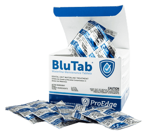 ProEdge BluTab Waterline Maintenance Tablets 750 mL, 50/Pk | SurgiMac Dental Supply