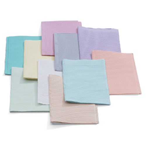 Quala Blue Patient Polyback Bib/ Towel, 3-Ply + Poly, Blue, 500/cs WPADCPBL