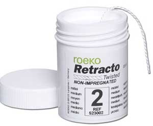 Roeko Retracto #2 Medium, Twisted, Non-impregnated Retraction Cord, (225 cm) | SurgiMac Dental Supply