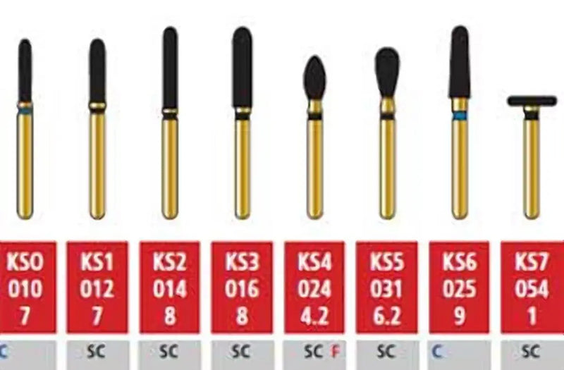Alpen FG #KS3.016 SuperCoarse Grit, KS Series Diamond Bur. Package of 5 Burs | SurgiMac Dental Supply