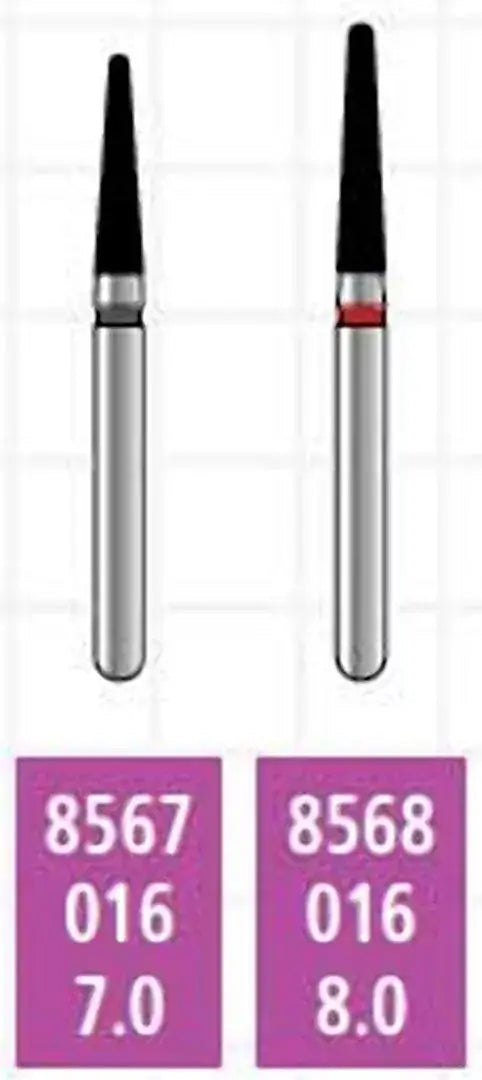 Alpen x1 FG #8568.016 Super Coarse Grit, Round End Taper, Single Use Diamond | SurgiMac Dental Supply