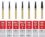 Alpen FG #856.025 Coarse Grit, Round End Taper Diamond Bur. Package of 5 Burs | SurgiMac Dental Supply