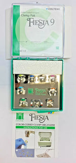 Hygenic Fiesta 9 Winged Color Coded Clamp Pak. Pak contains: 1 Color-Coded | SurgiMac Dental Supply
