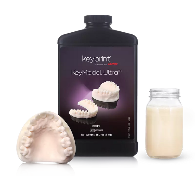 Keyprint KeyModel Ultra Laboratory 3D Printing Resin, Ivory, 4kg/Bottle