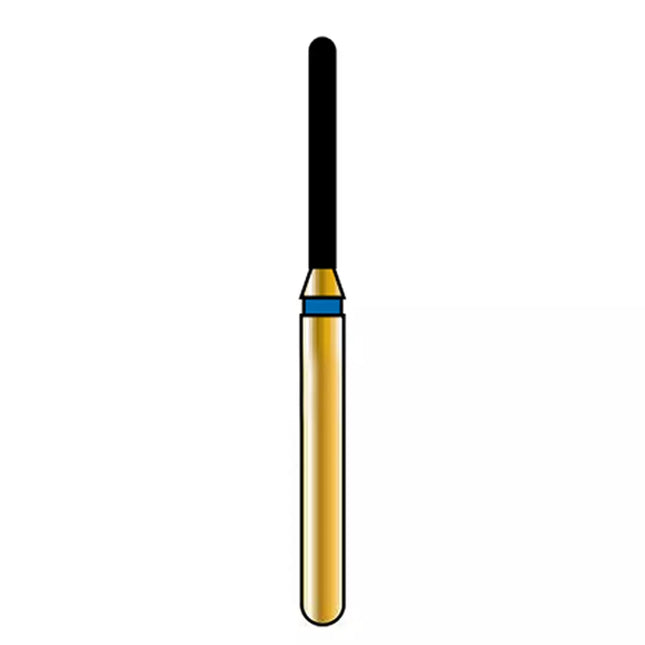 Alpen FG #881.010 Coarse Grit, Round End Cylinder Diamond Bur. Package of 5 Burs | SurgiMac Dental Supply