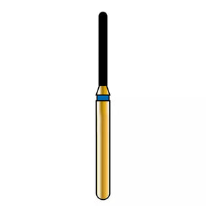 Alpen FG #881.010 Coarse Grit, Round End Cylinder Diamond Bur. Package of 5 Burs | SurgiMac Dental Supply