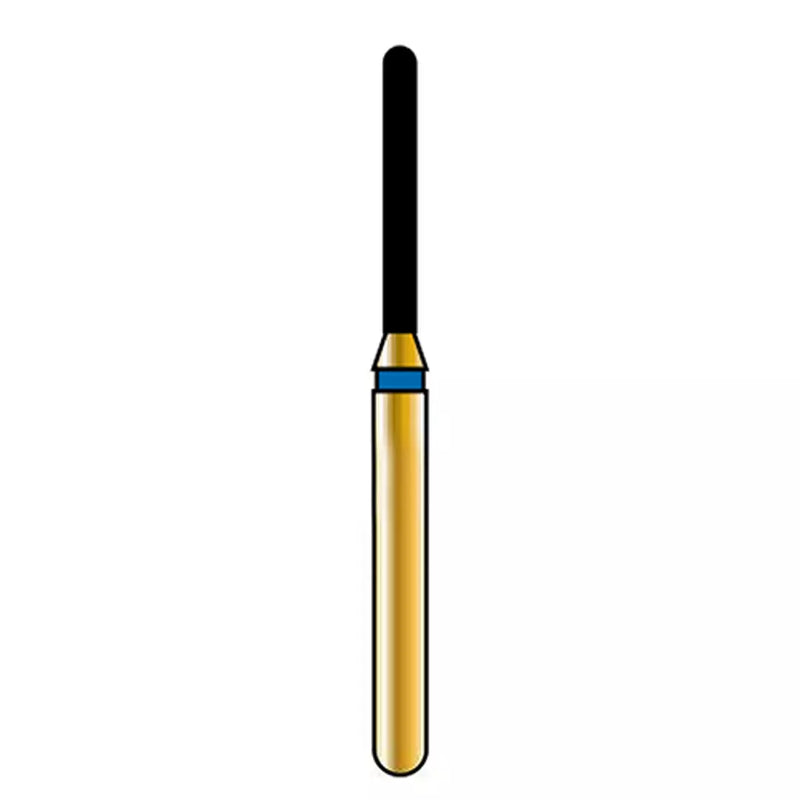 Alpen FG #881.010 Coarse Grit, Round End Cylinder Diamond Bur. Package of 5 Burs | SurgiMac Dental Supply