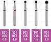 Alpen x1 FG #801.016 Coarse Grit, Ball Shaped, Single Use Diamond Bur. Package