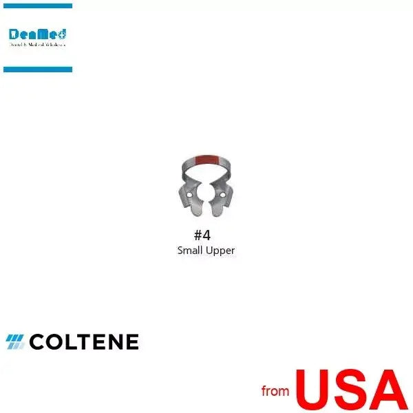 Hygenic Fiesta Color Coded Clamps. #4 (orange) winged metal dam clamp. Small | SurgiMac Dental Supply