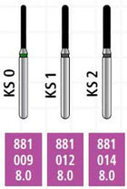 Alpen x1 FG #881.012 Super Coarse Grit, Round End Cylinder, Single Use Diamond | SurgiMac Dental Supply