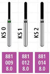 Alpen x1 FG #881.012 Super Coarse Grit, Round End Cylinder, Single Use Diamond