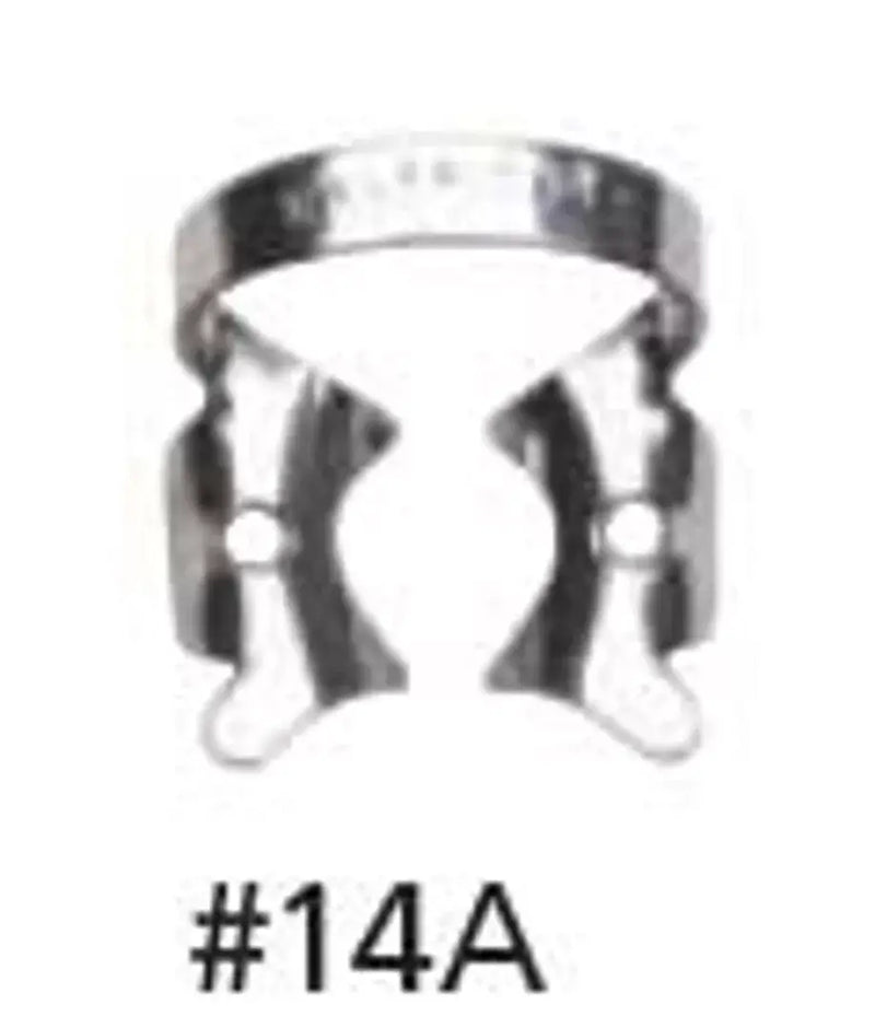 Hygenic #14A Winged Rubber Dam Clamp Downward Sloped Jaws for Large, Partially | SurgiMac Dental Supply