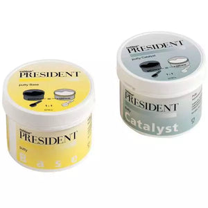 President Putty - Soft Regular Set Vinyl Polysiloxane, 1 Jar each of Base | SurgiMac Dental Supply