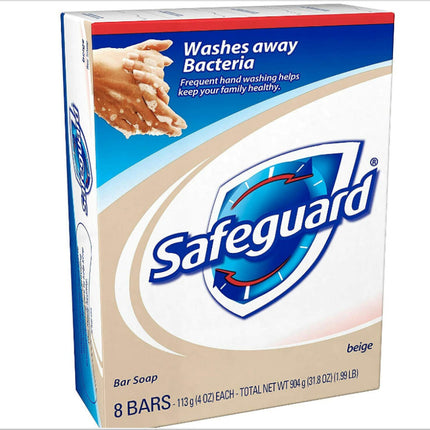 Safeguard Deodorant Bar Soap, Beige, 4 oz, 8ct/pk, 6pk/cs