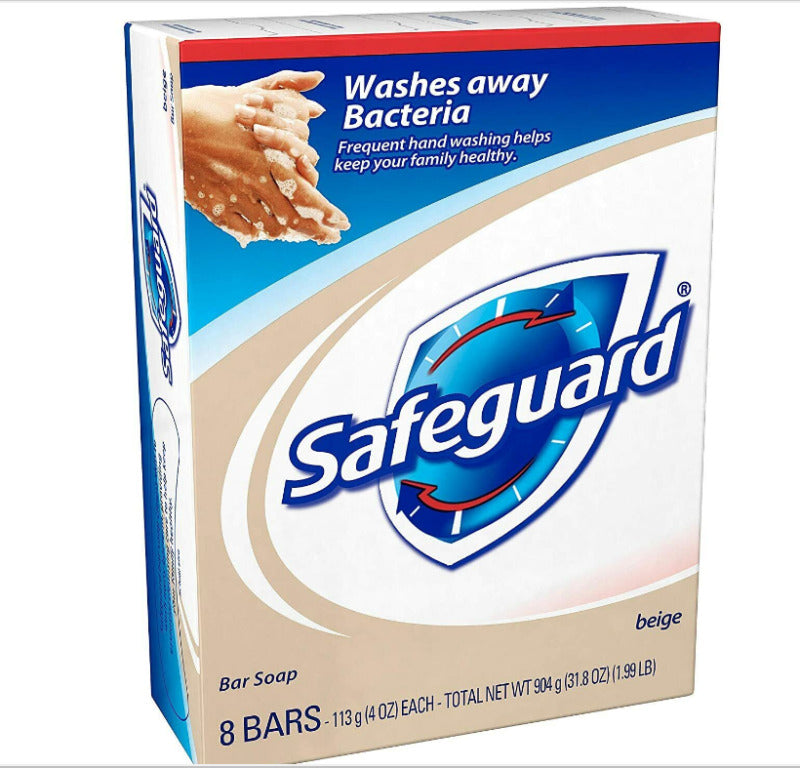 Safeguard Deodorant Bar Soap, Beige, 4 oz, 8ct/pk, 6pk/cs 3700021854