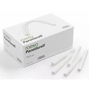 Roeko Parotisroll #5 (.3125" x 4") Non-Sterile cotton rolls with plastic rod | SurgiMac Dental Supply