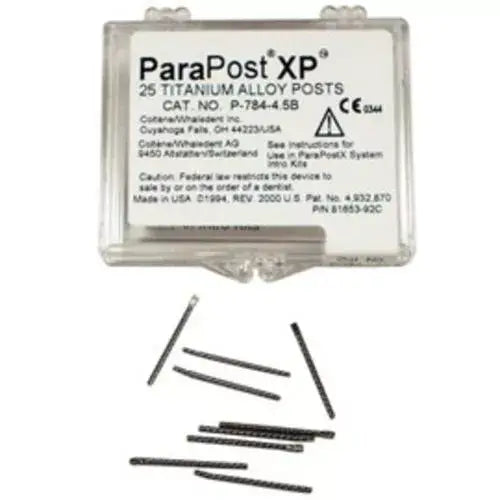 ParaPost XP P784-6 black .060" (1.5mm) titanium post, 10 post refill | SurgiMac Dental Supply