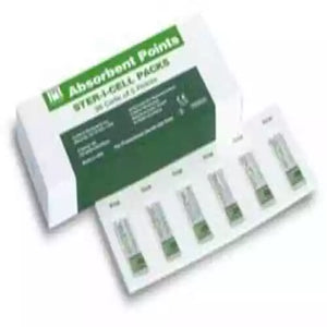 Hygenic Fine Absorbent Paper Points, White. Package of 180 points (cell pack) | SurgiMac Dental Supply