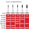 Alpen FG #702 Cross Cut Tapered Fissure Carbide Bur, Package of 10