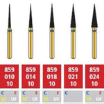 Alpen FG #859.010 Extra Fine Grit, Flame Shaped Diamond Bur. Package of 5 Burs | SurgiMac Dental Supply