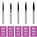 Alpen x1 FG #862.014 Coarse Grit, Flame Shaped, Single Use Diamond Bur. Package | SurgiMac Dental Supply