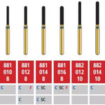 Alpen FG #881.016 Supercoarse Grit, Round End Cylinder Diamond Bur. Package | SurgiMac Dental Supply