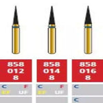 Alpen FG #858.012 Fine Grit, Flame Shaped Diamond Bur. Package of 5 Burs | SurgiMac Dental Supply